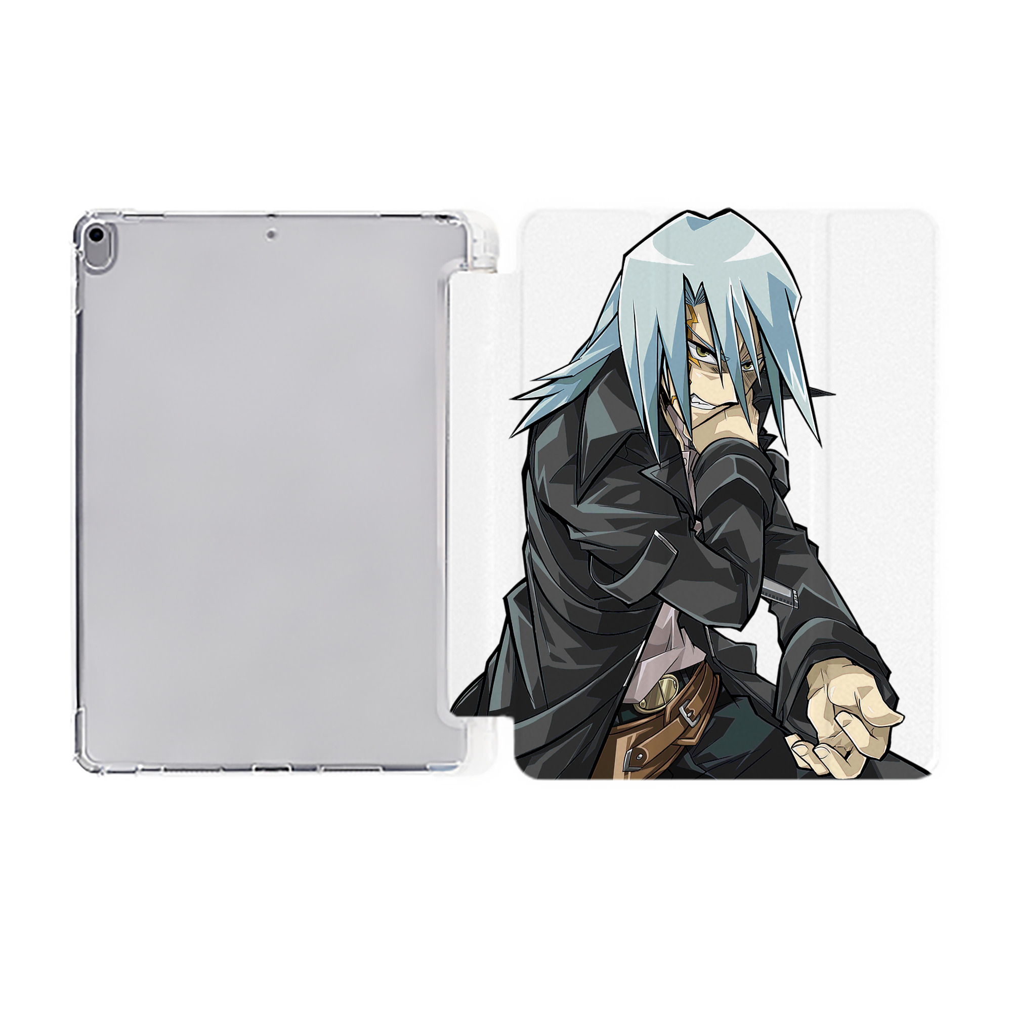 （画像用） 遊☆戯☆王 Yu-Gi-Oh! IPad ケース ペン収納付き 三つ折りスタンド PUレザー×シリコン 対応機種9.5/10.5/10.9インチ